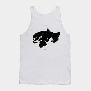 black and white cat Tank Top